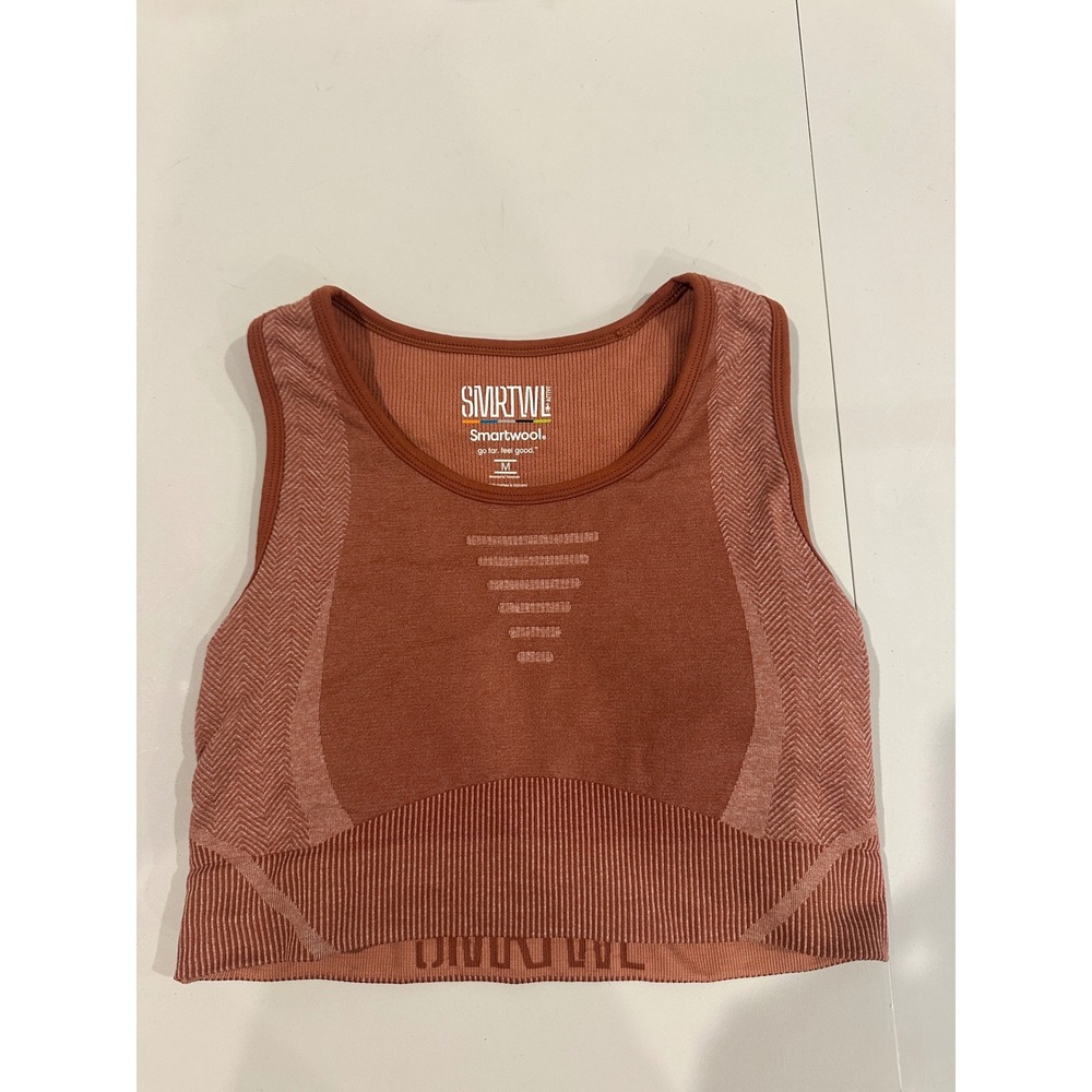 Smartwool Rust and Light Rust Seamless Sports Bra